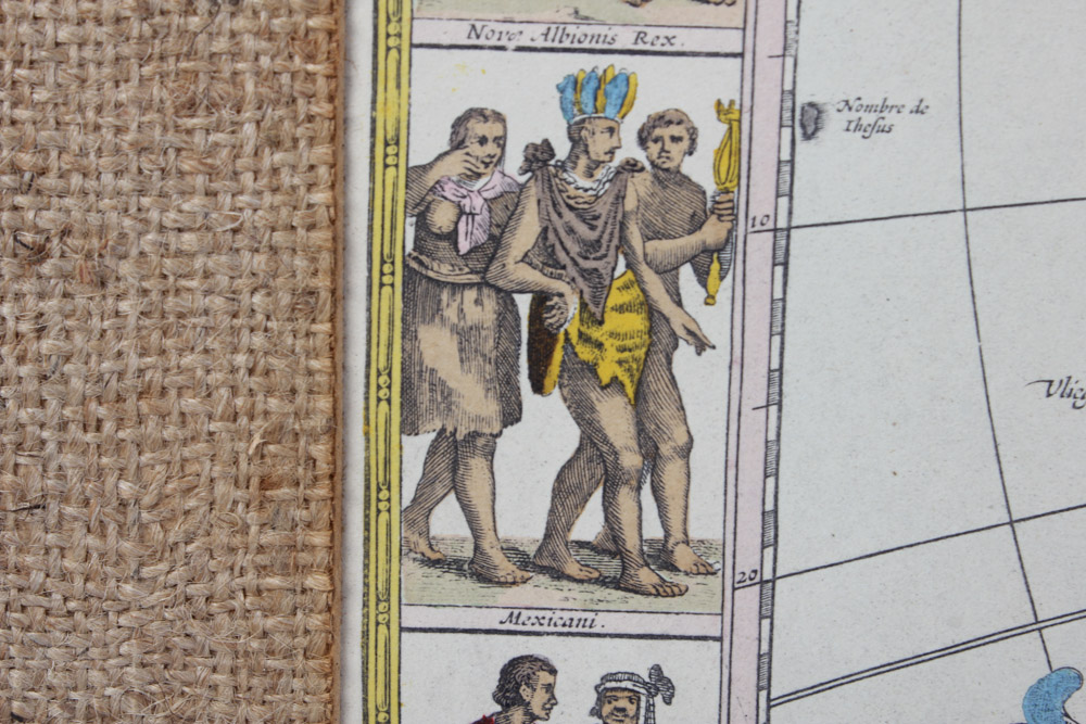Hand Colored Lithograph After "Americae Nova Tabula"