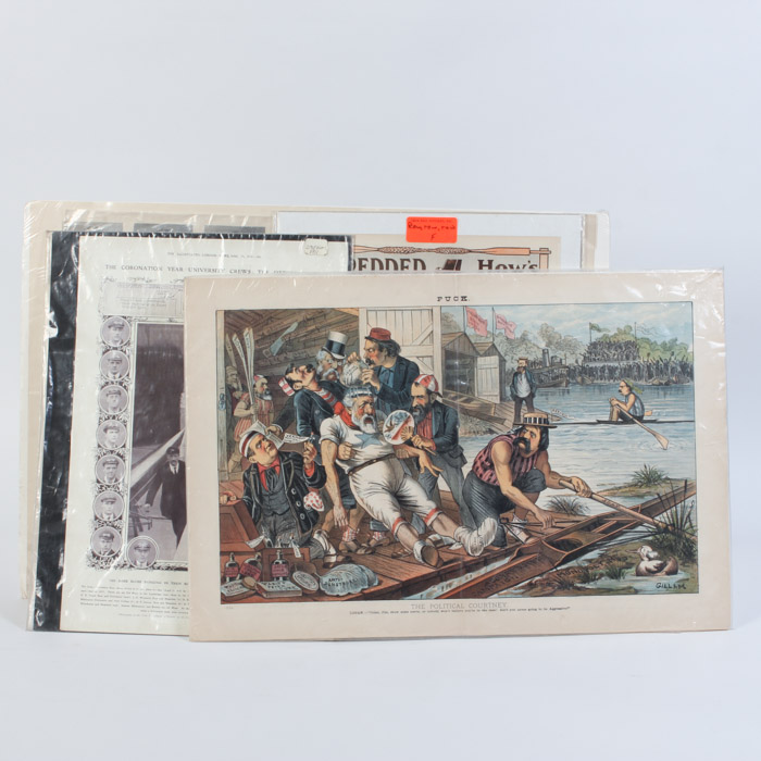 Rowing Theme Caricatures, Photographs and Ephemera