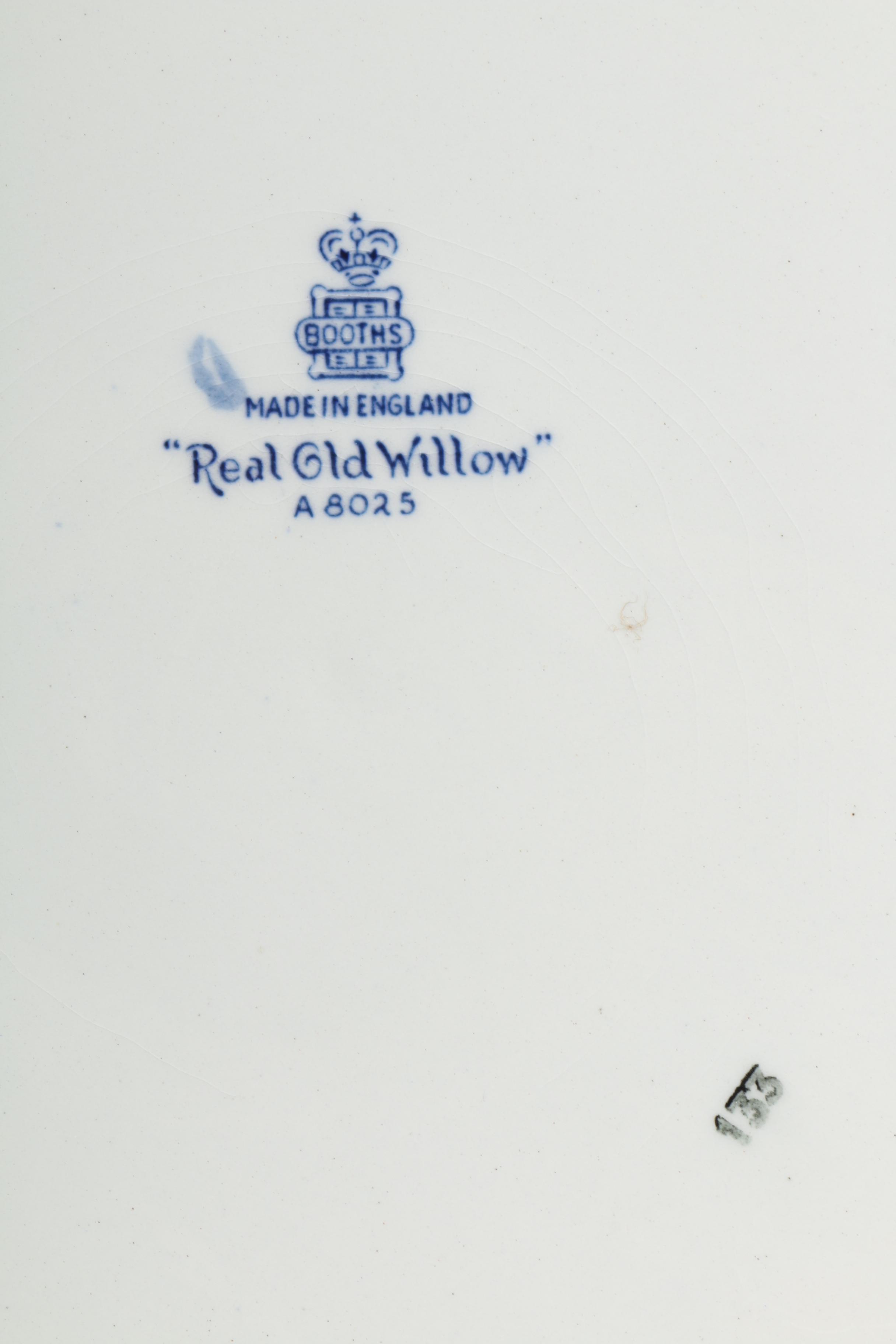 Booth's "Real Old Willow" Serveware