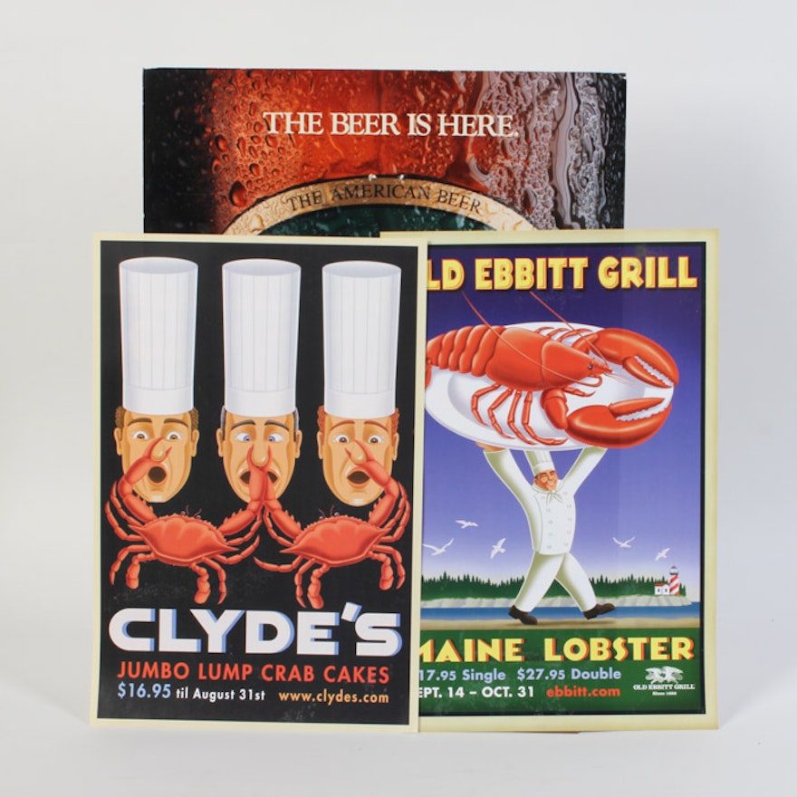 Collection of Clyde's Restaurant Group Posters