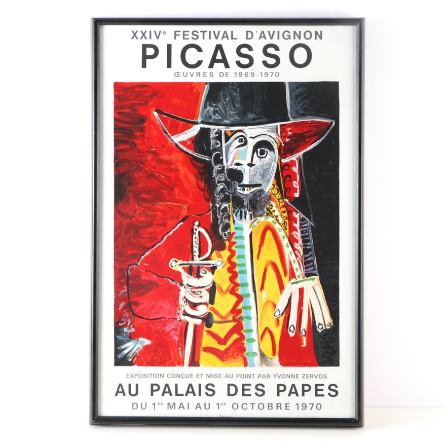 H. Deschamps Lithographic Poster After Picasso's "Homme à l'épée"