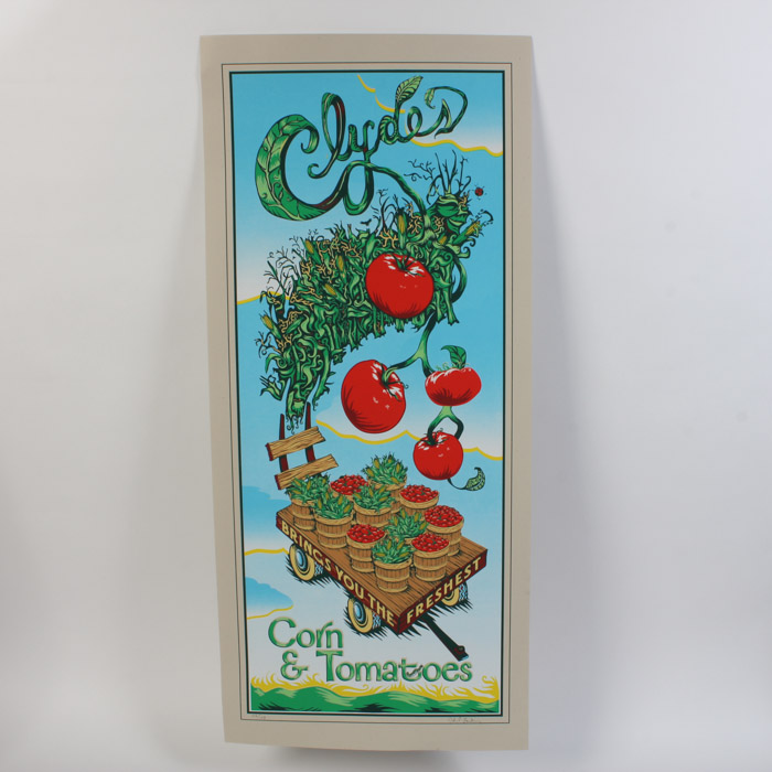 Clyde's Limited Edition Corn & Tomato Block Print by John Lackey