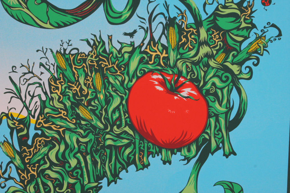 Clyde's Limited Edition Corn & Tomato Block Print by John Lackey