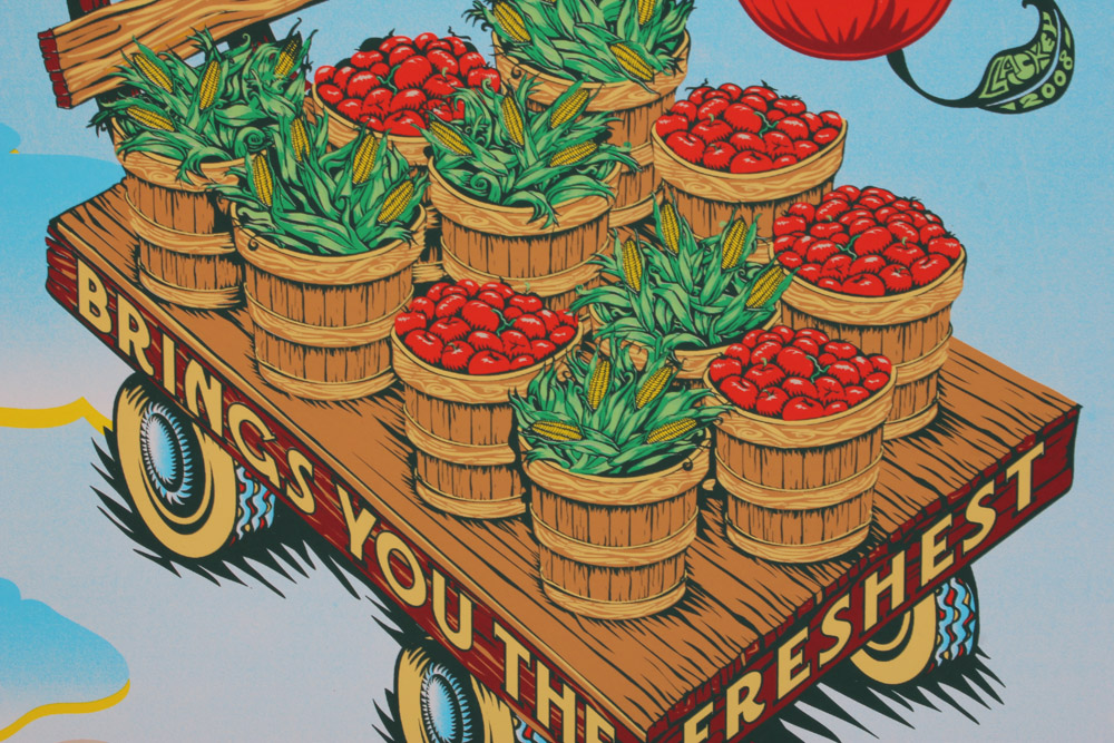 Clyde's Limited Edition Corn & Tomato Block Print by John Lackey