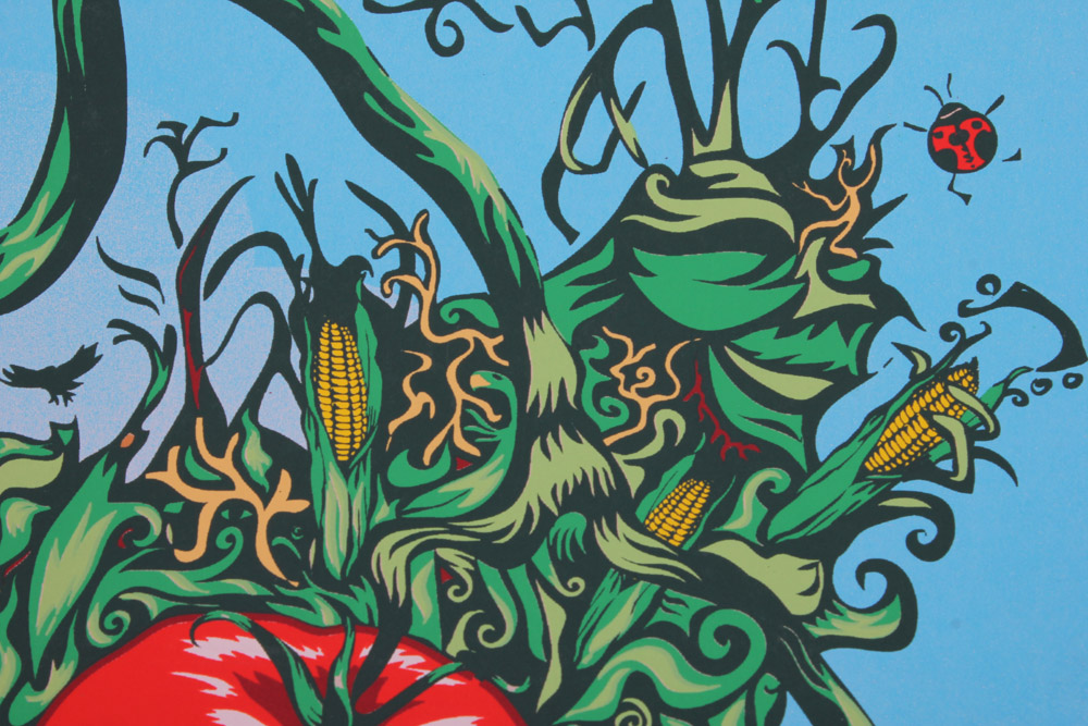 Clyde's Limited Edition Corn & Tomato Block Print by John Lackey
