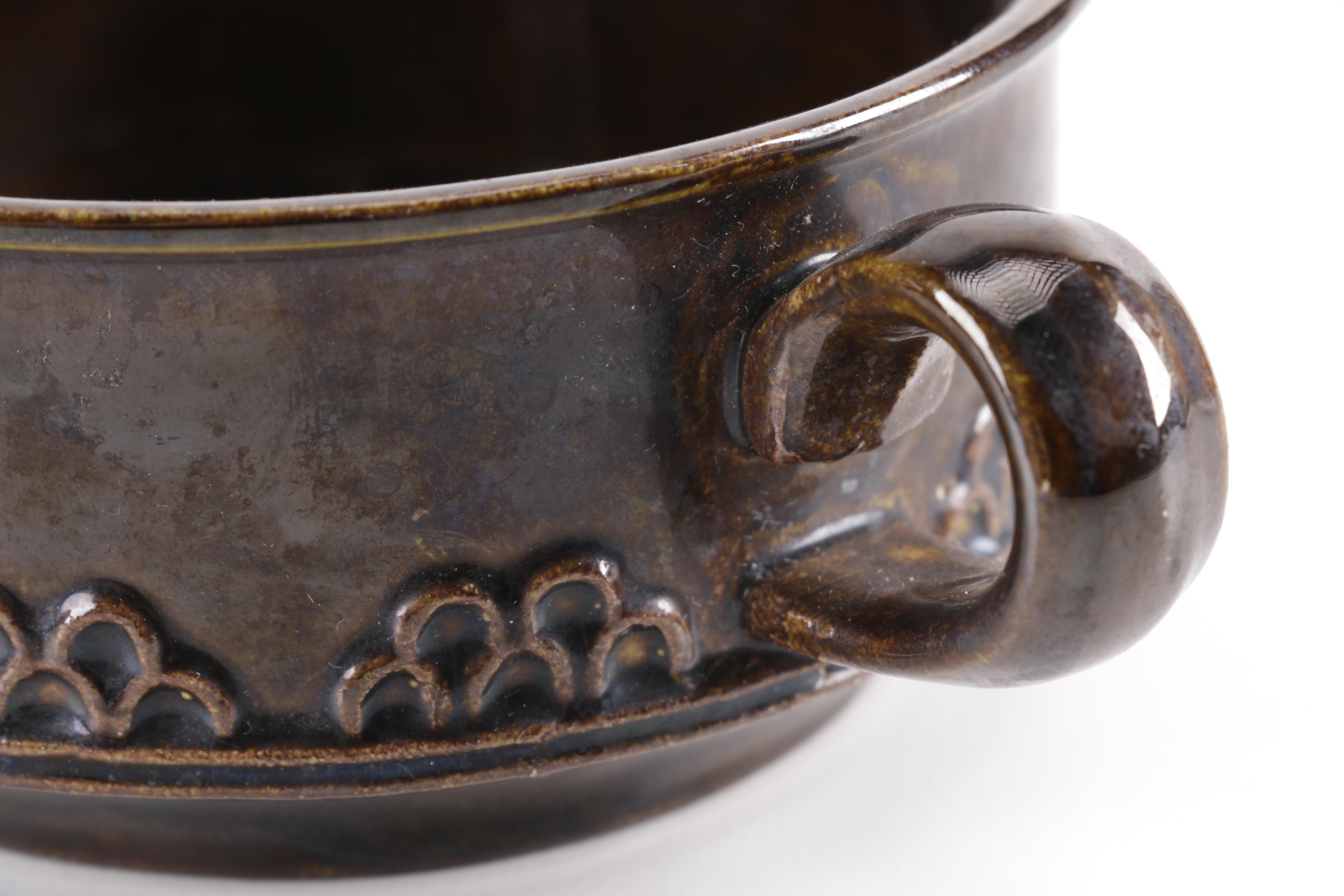 Assortment of Brown Glazed Ceramic Stoneware Including Hull and Kathy Kale