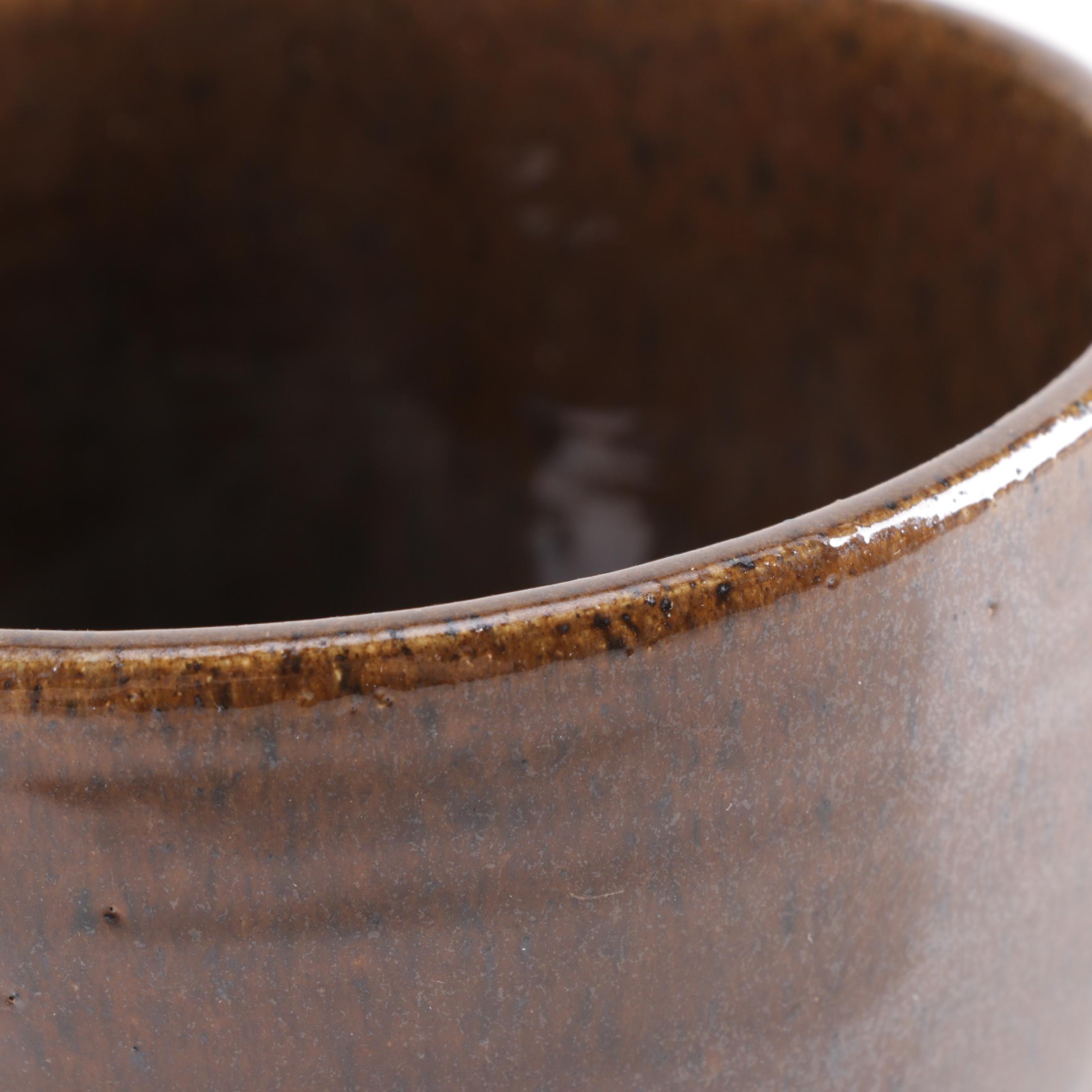 Assortment of Brown Glazed Ceramic Stoneware Including Hull and Kathy Kale