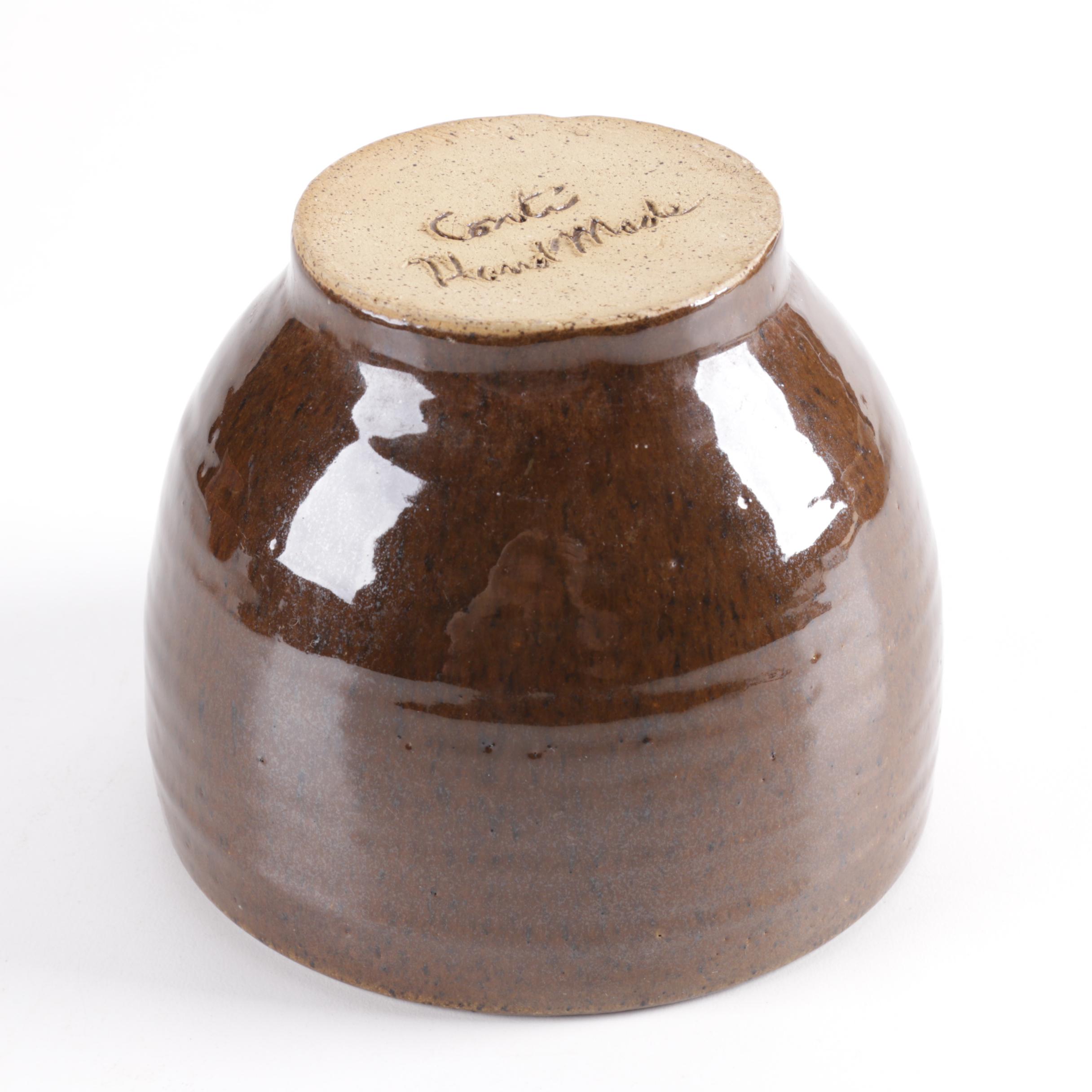 Assortment of Brown Glazed Ceramic Stoneware Including Hull and Kathy Kale