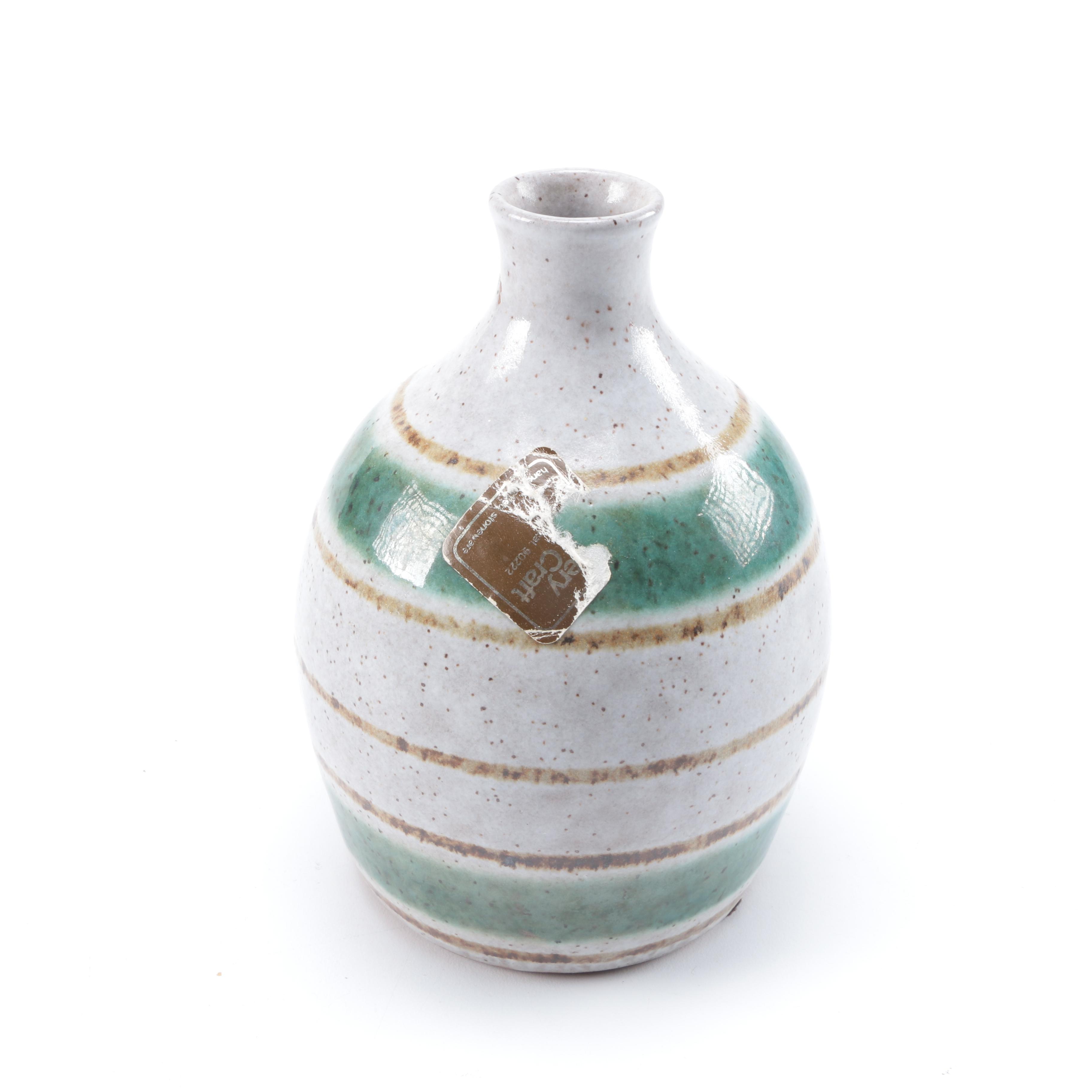 Assorted Pottery including Roseville "Carnelian II" Candlestick Holder