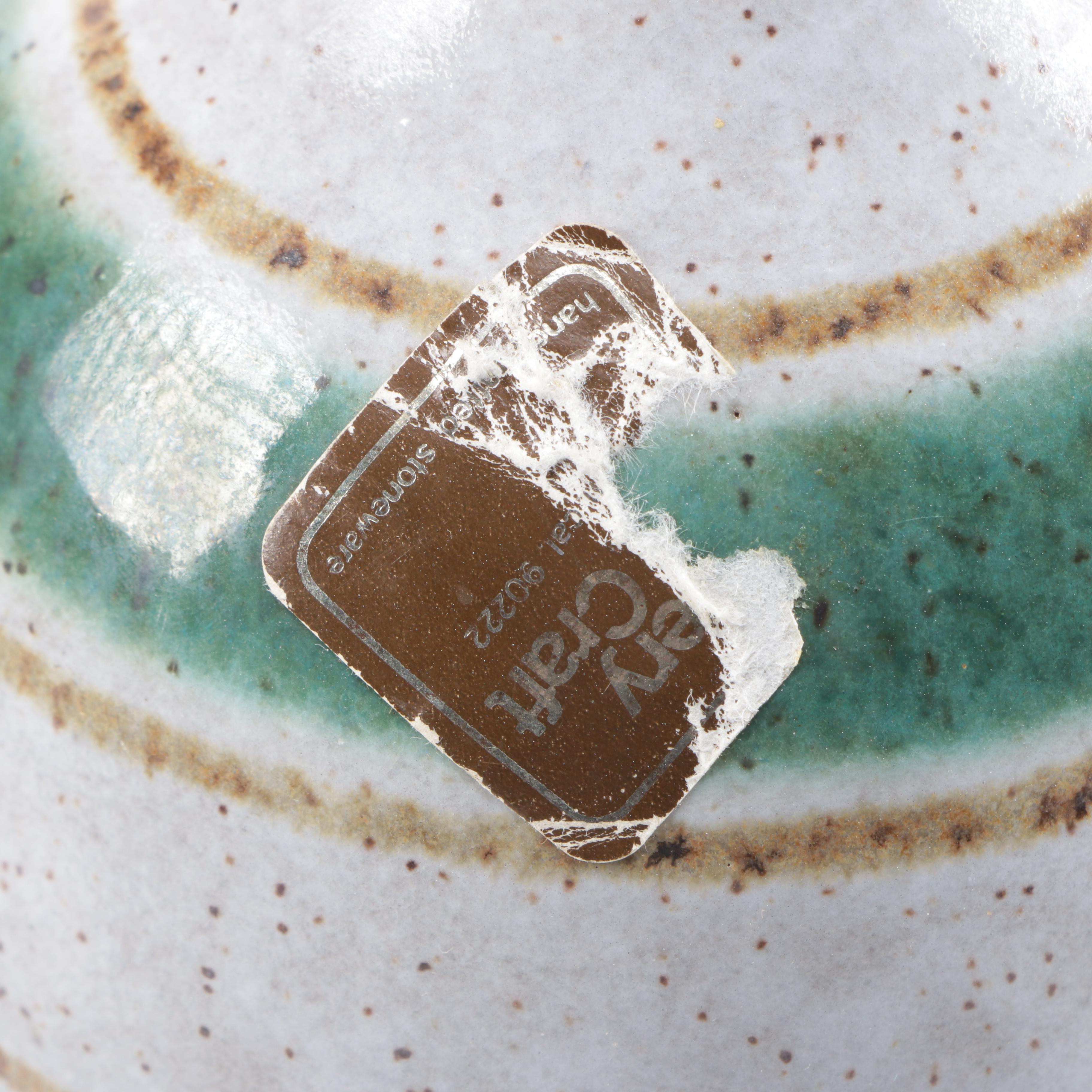 Assorted Pottery including Roseville "Carnelian II" Candlestick Holder