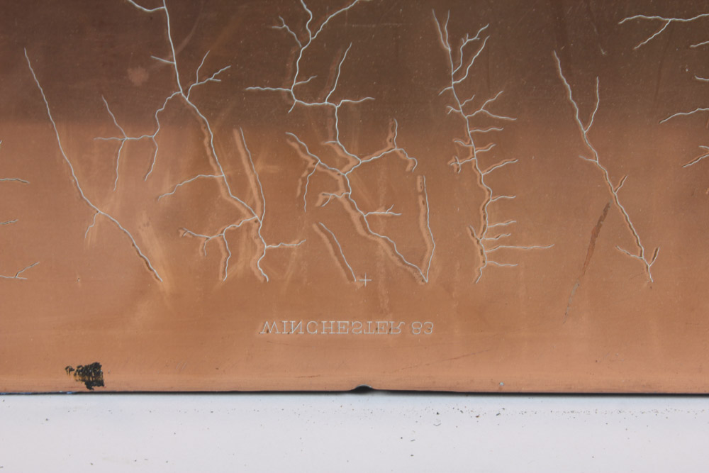 Pair of Antique Copper Map Printing Plates of Winchester, VA