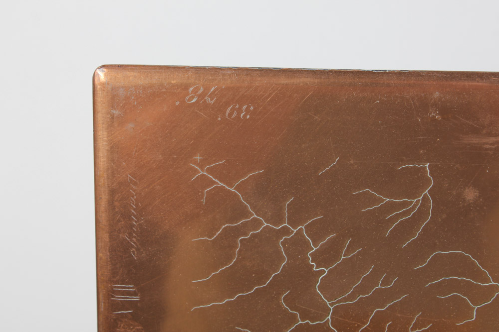 Pair of Antique Copper Map Printing Plates of Winchester, VA