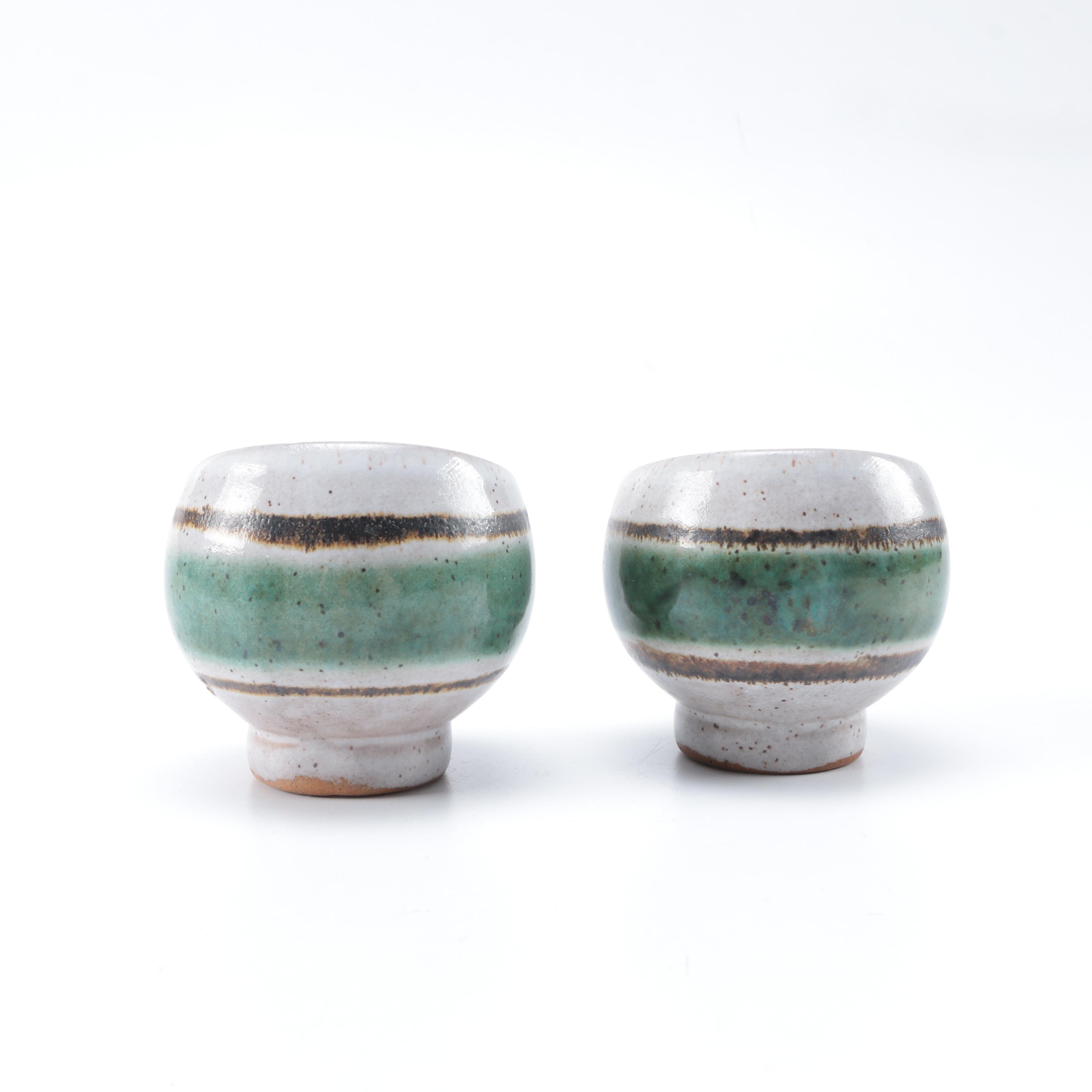 Assorted Pottery including Roseville "Carnelian II" Candlestick Holder