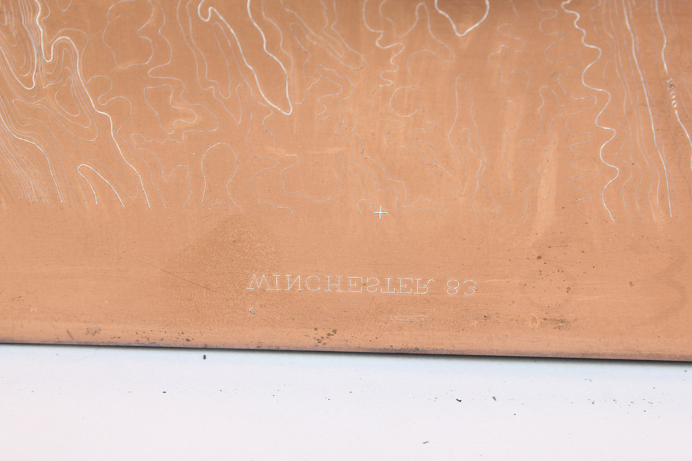 Pair of Antique Copper Map Printing Plates of Winchester, VA