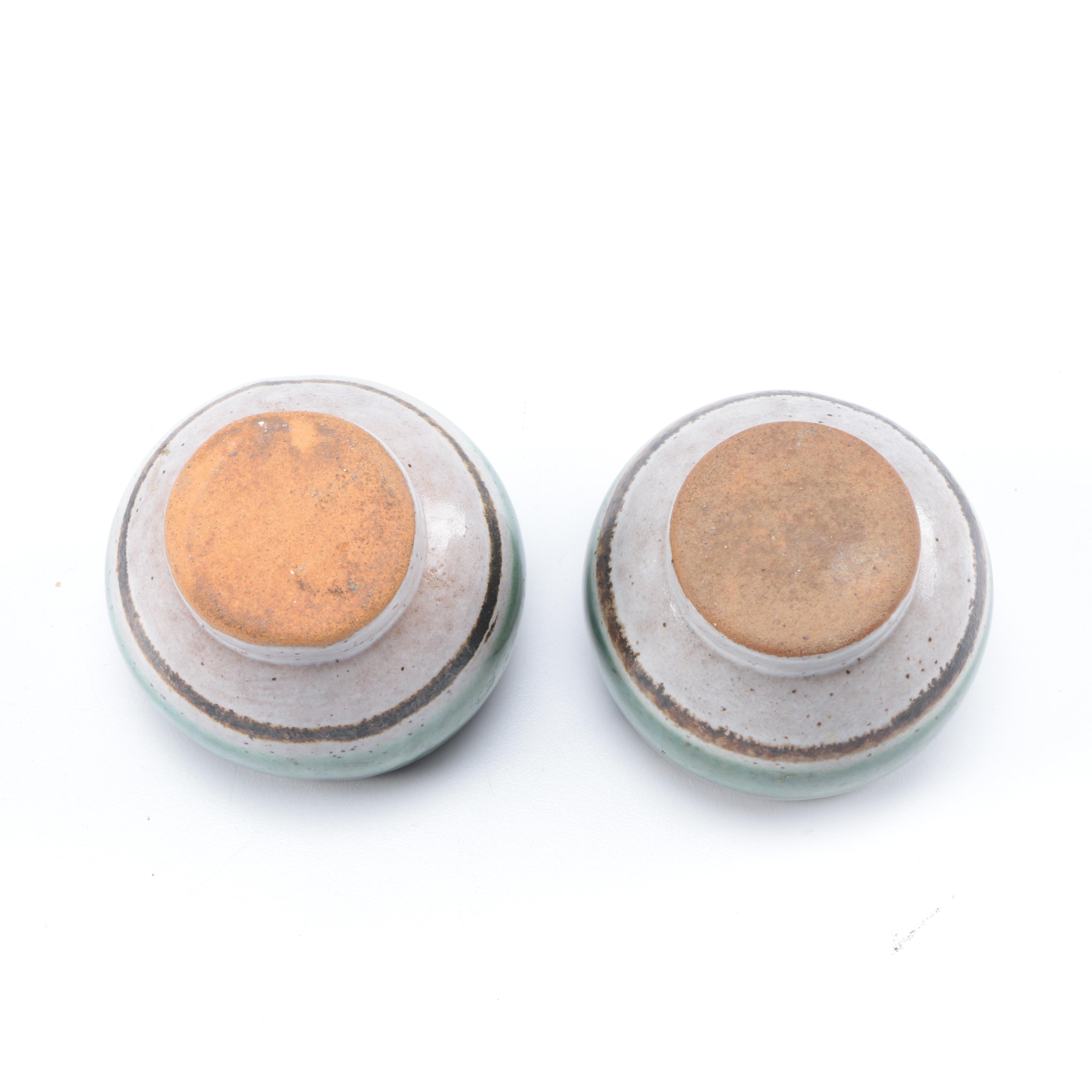 Assorted Pottery including Roseville "Carnelian II" Candlestick Holder