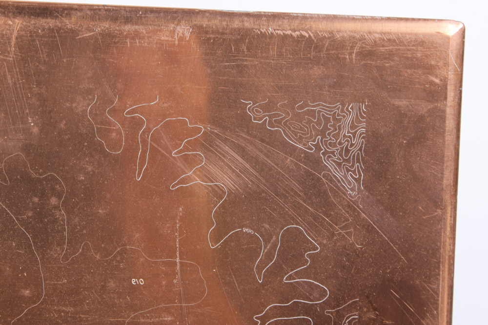 Pair of Antique Copper Map Printing Plates of Winchester, VA