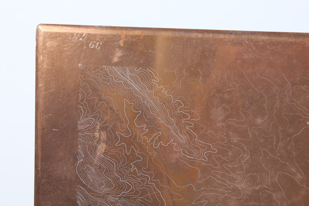 Pair of Antique Copper Map Printing Plates of Winchester, VA