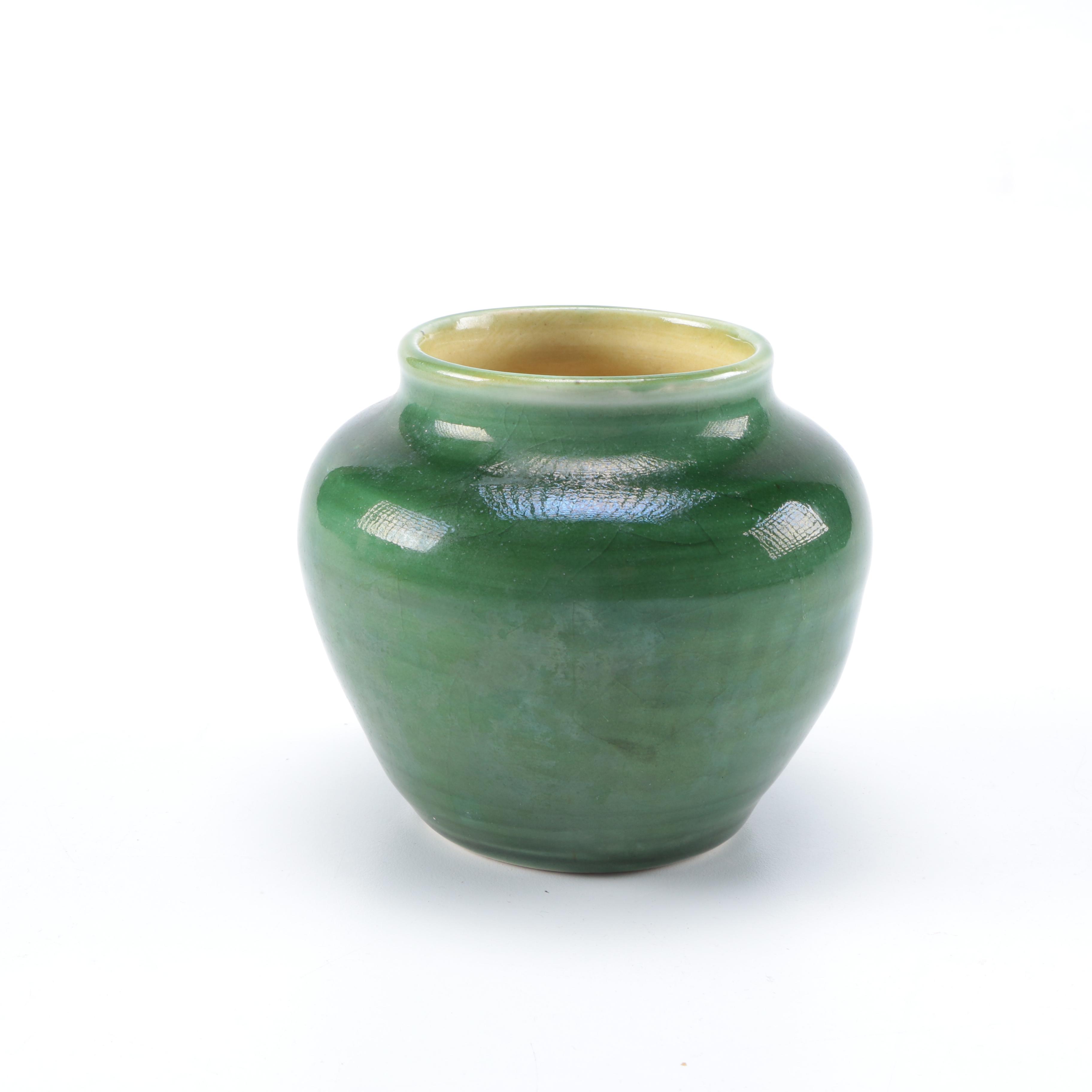 Assorted Pottery including Roseville "Carnelian II" Candlestick Holder