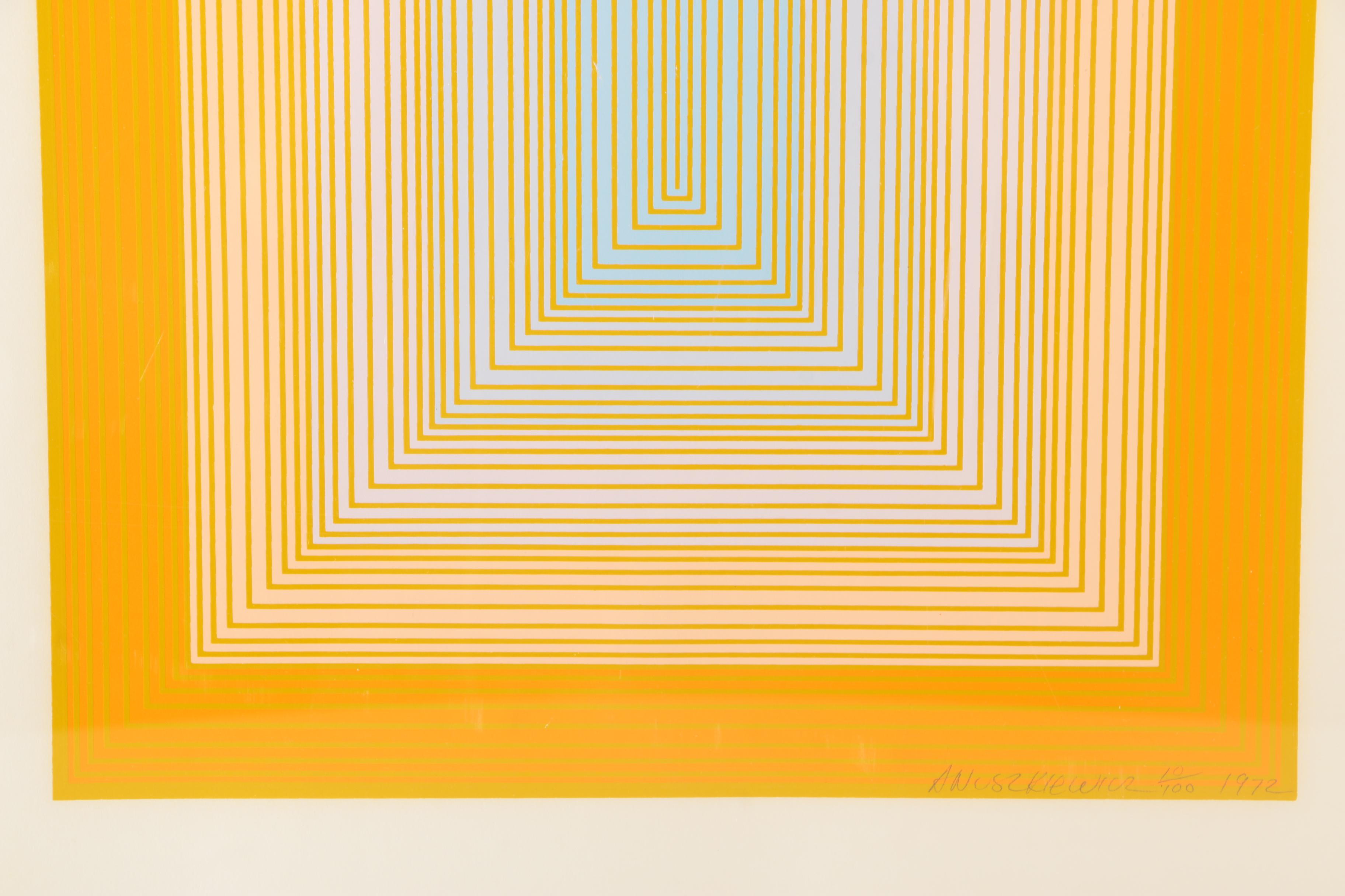 1972 Richard Anuszkiewicz Limited Edition Serigraph on Paper