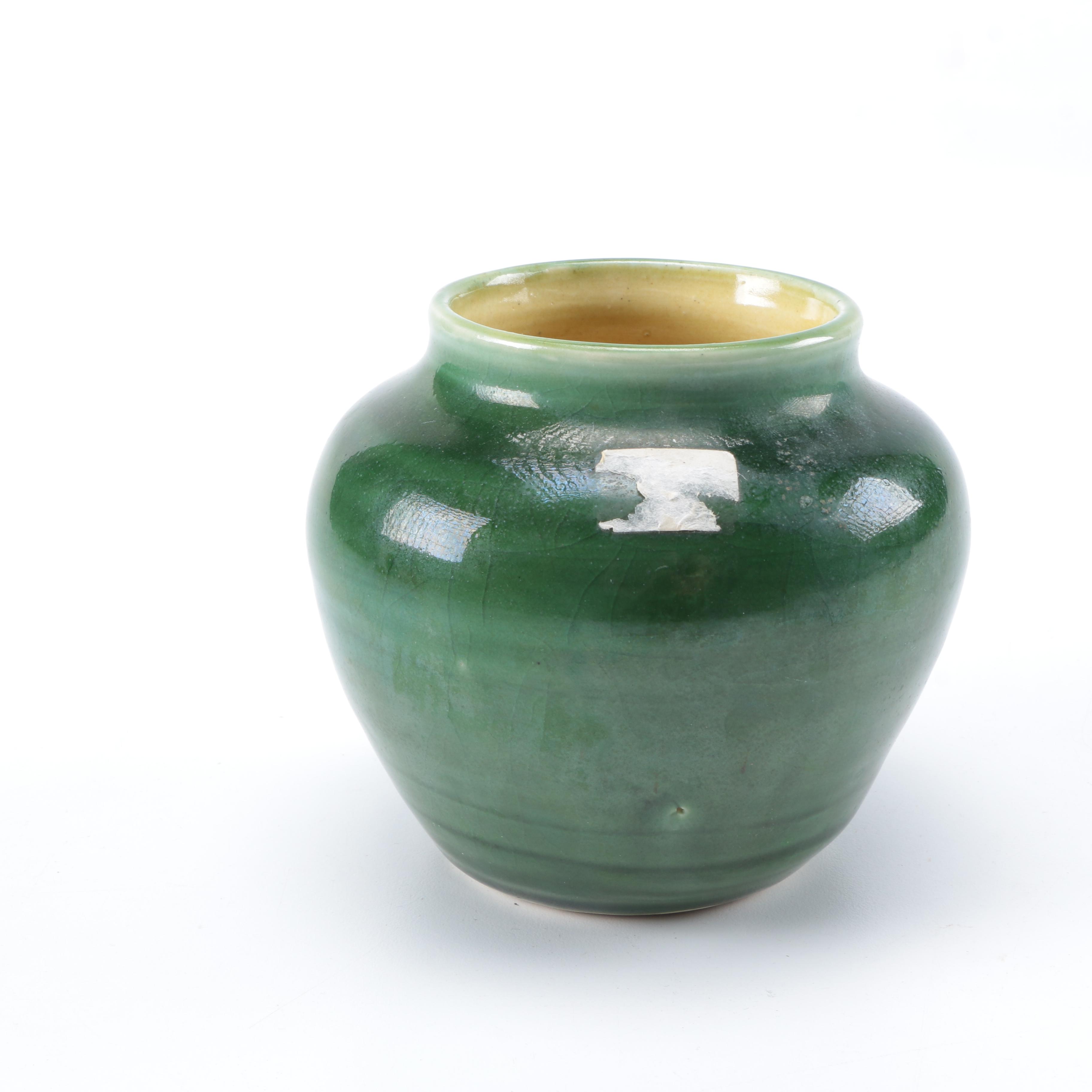 Assorted Pottery including Roseville "Carnelian II" Candlestick Holder