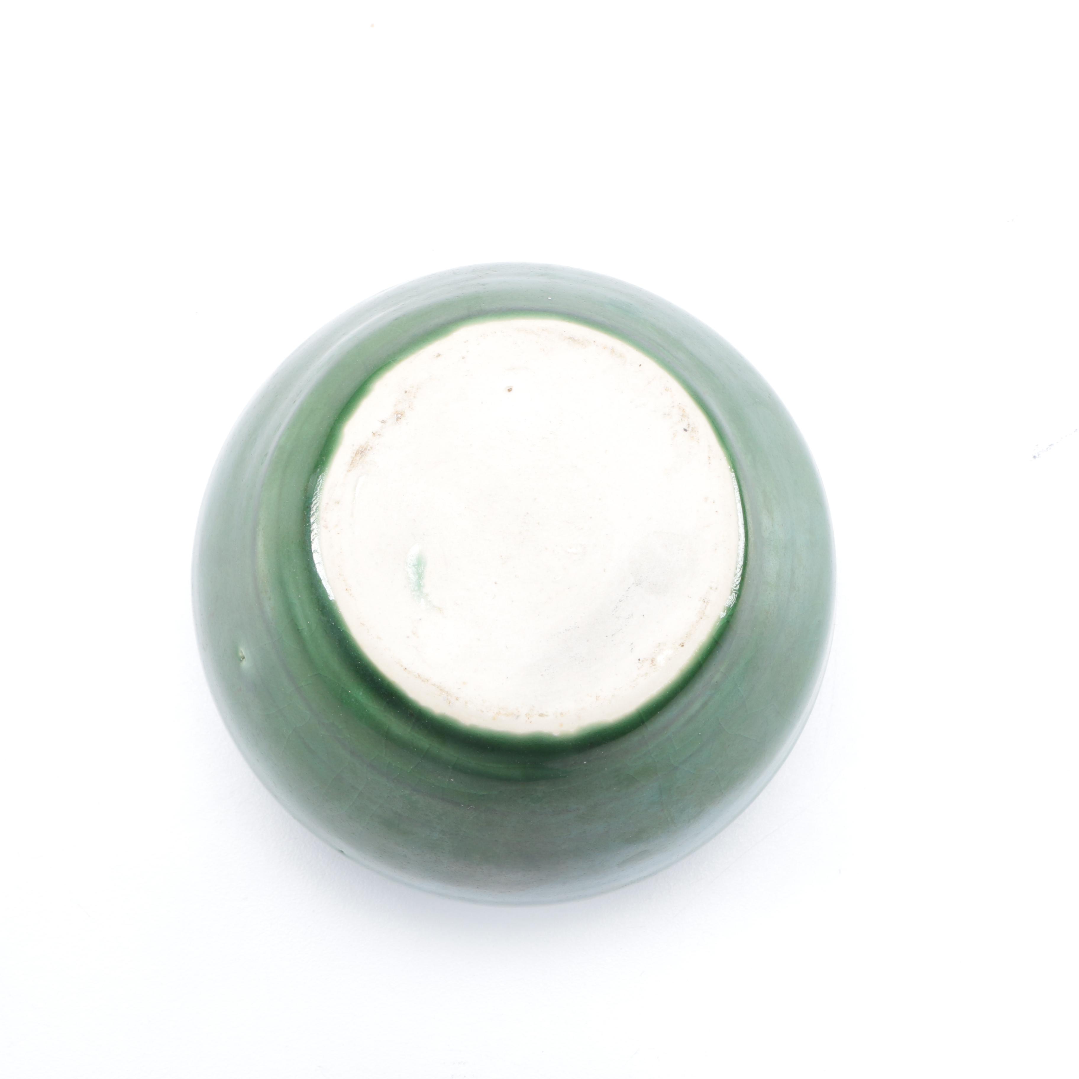 Assorted Pottery including Roseville "Carnelian II" Candlestick Holder