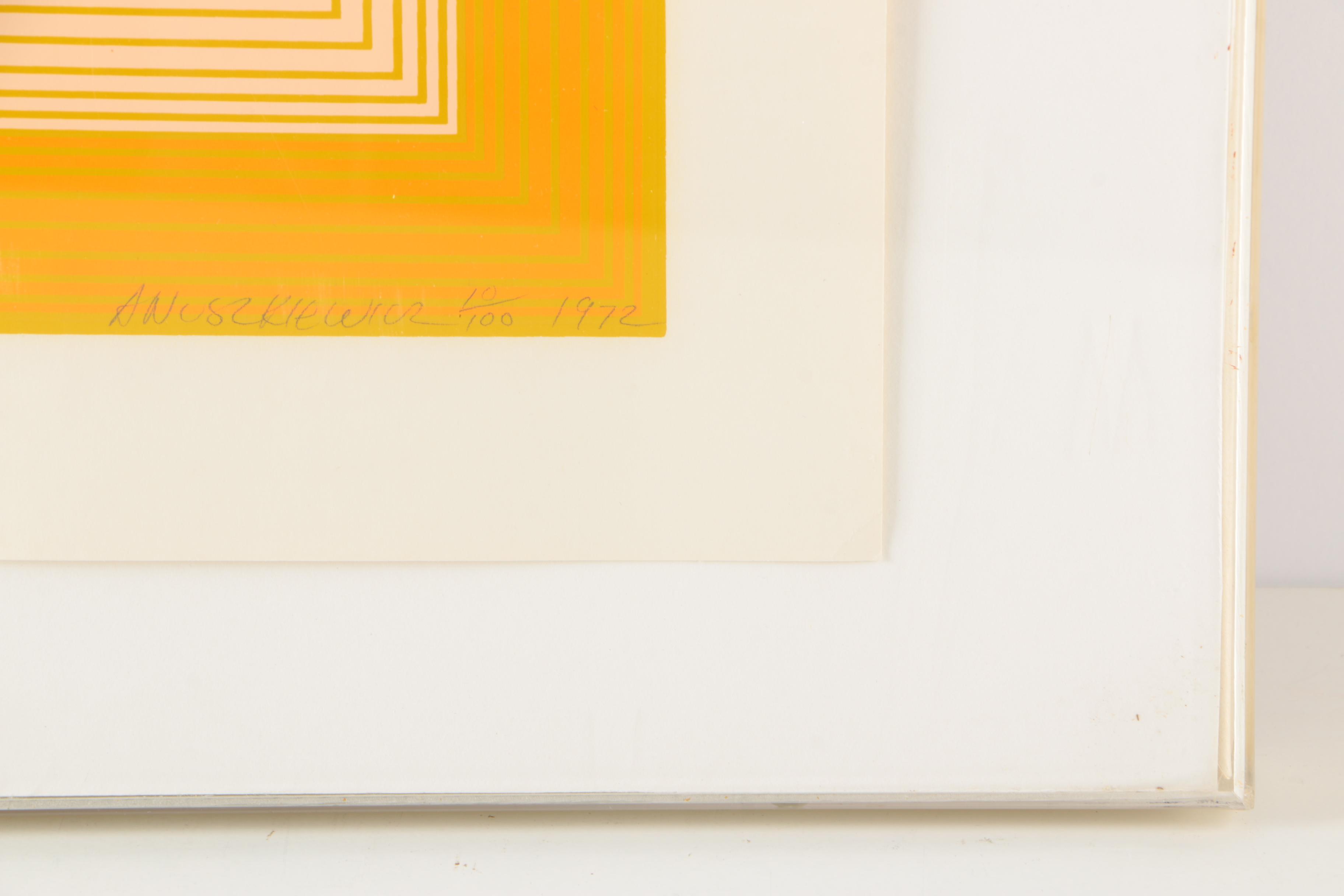 1972 Richard Anuszkiewicz Limited Edition Serigraph on Paper