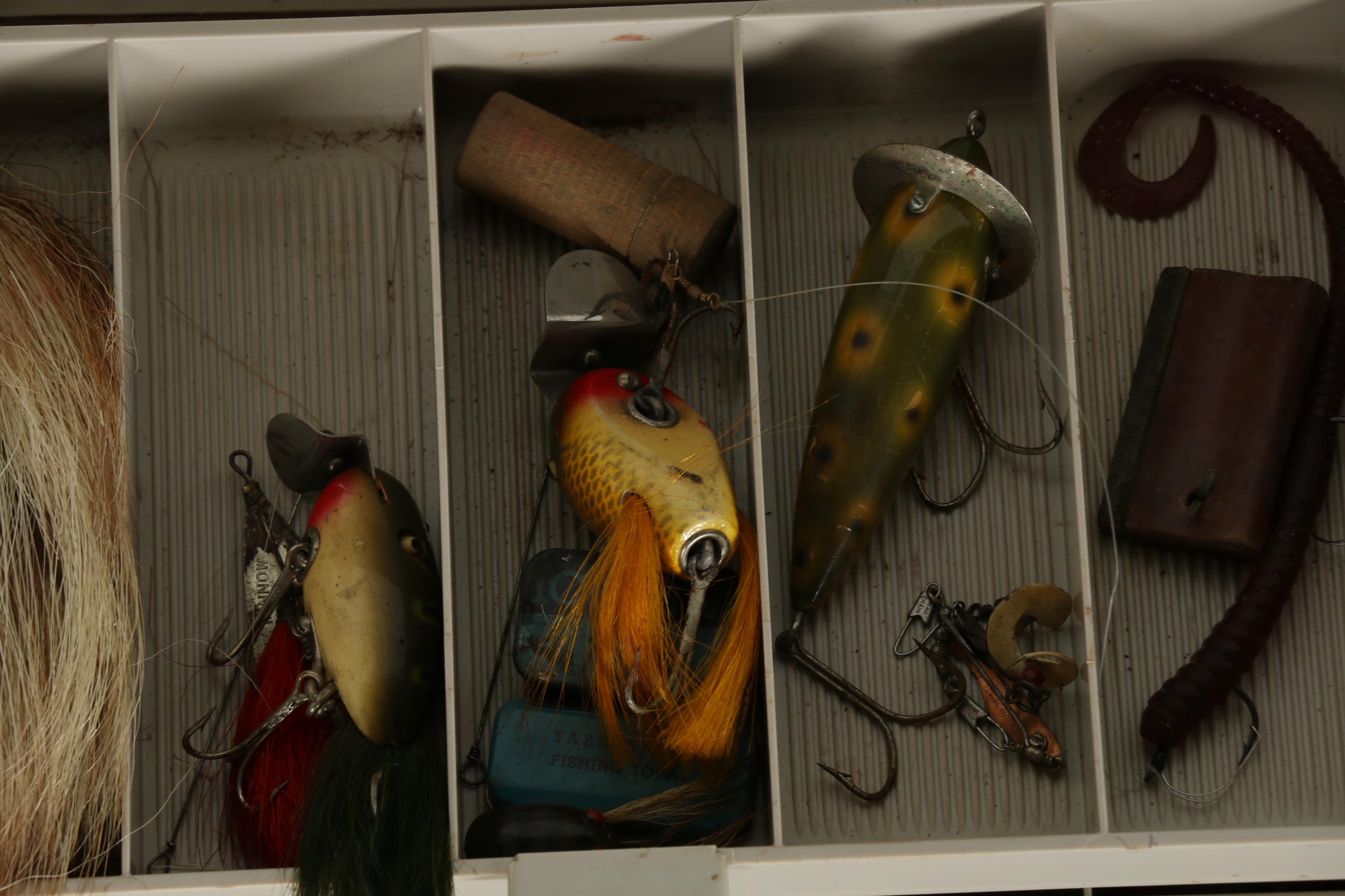 Assorted Fishing Lures and Rods
