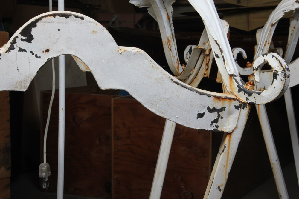 White Cast Iron Lighting Fixture