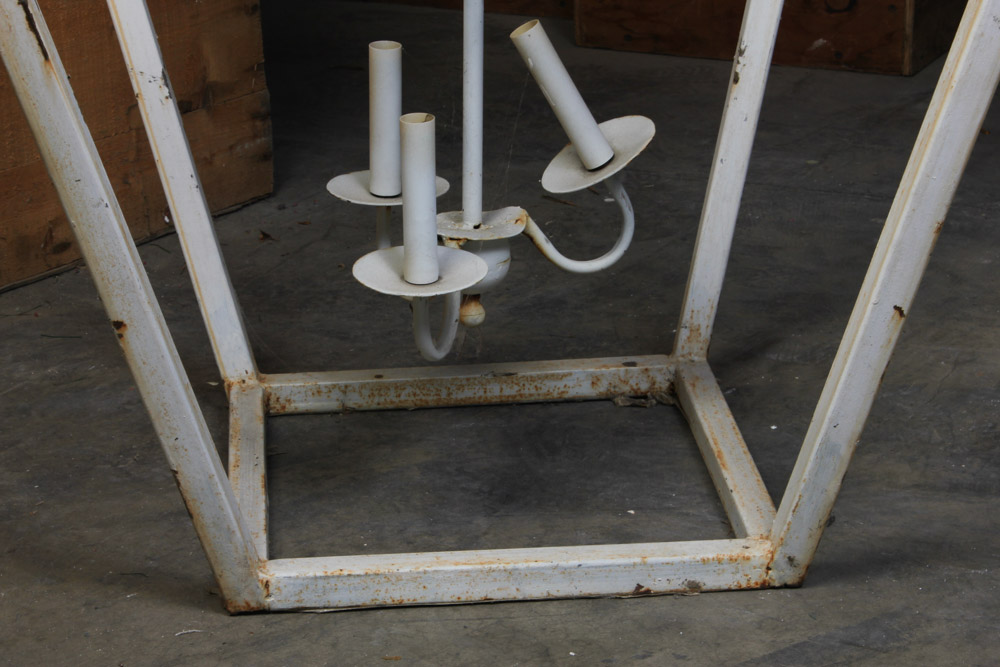 White Cast Iron Lighting Fixture