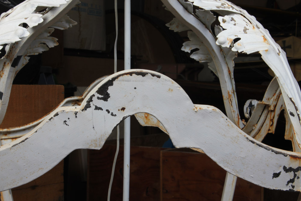 White Cast Iron Lighting Fixture