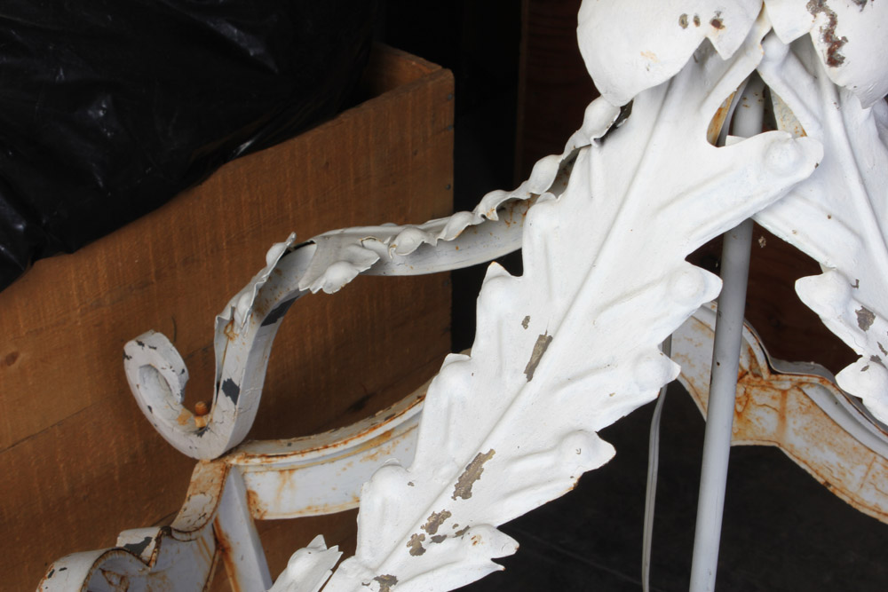 White Cast Iron Lighting Fixture