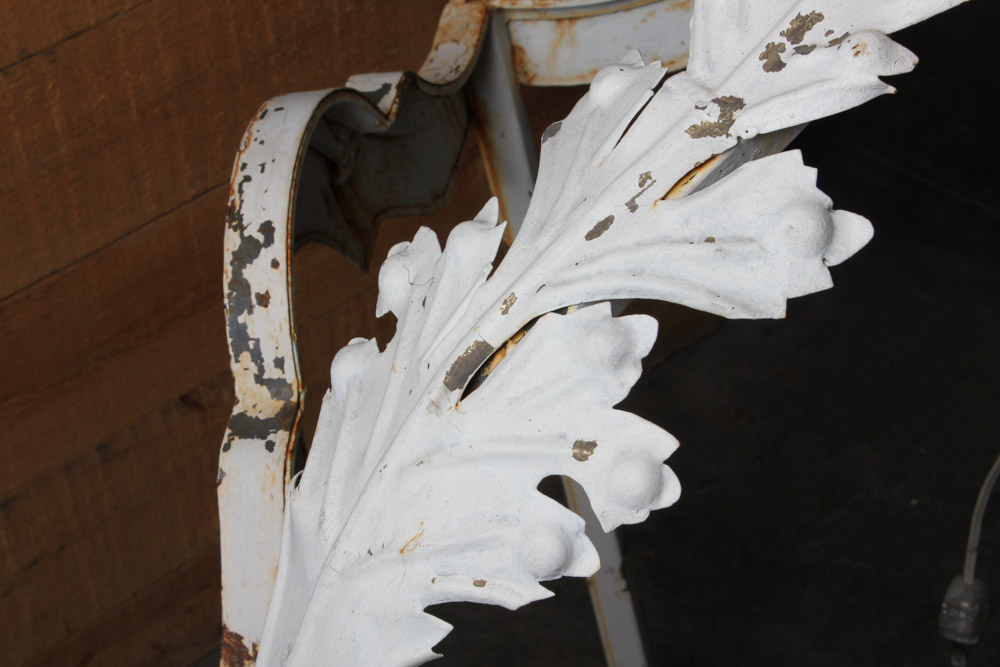 White Cast Iron Lighting Fixture