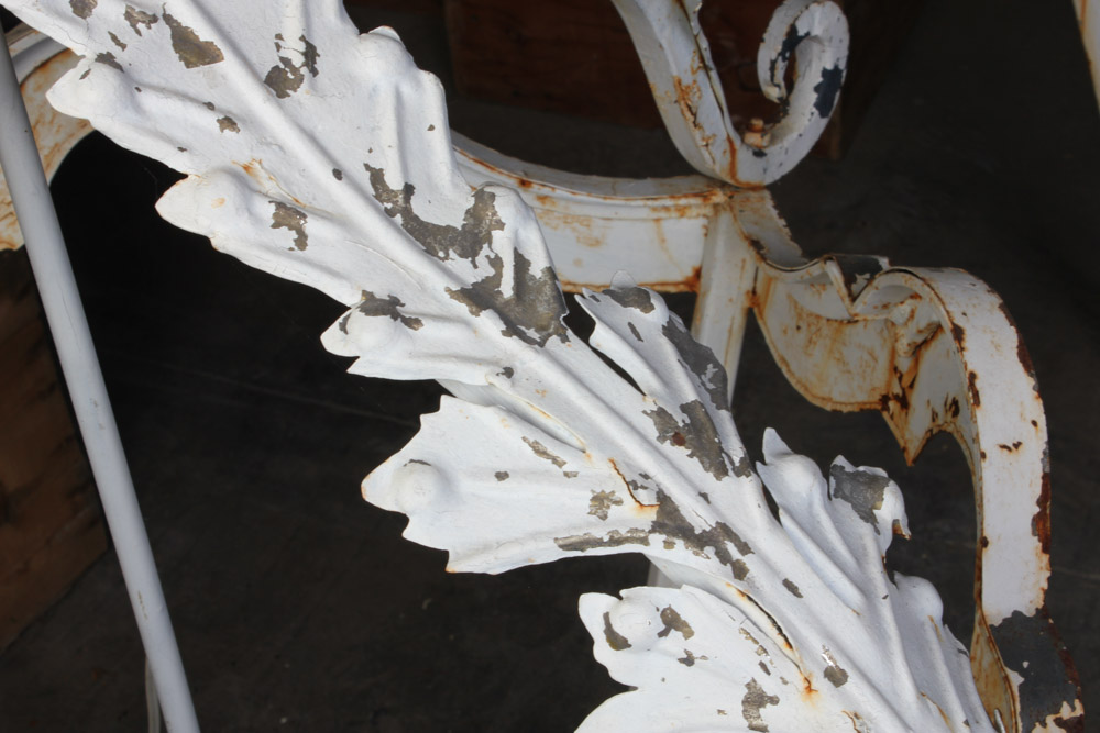 White Cast Iron Lighting Fixture