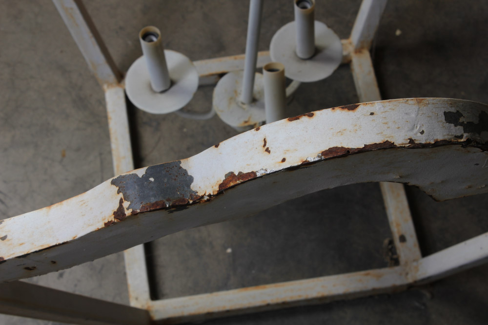 White Cast Iron Lighting Fixture