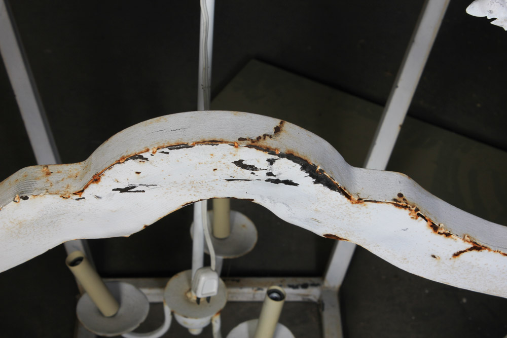 White Cast Iron Chandelier