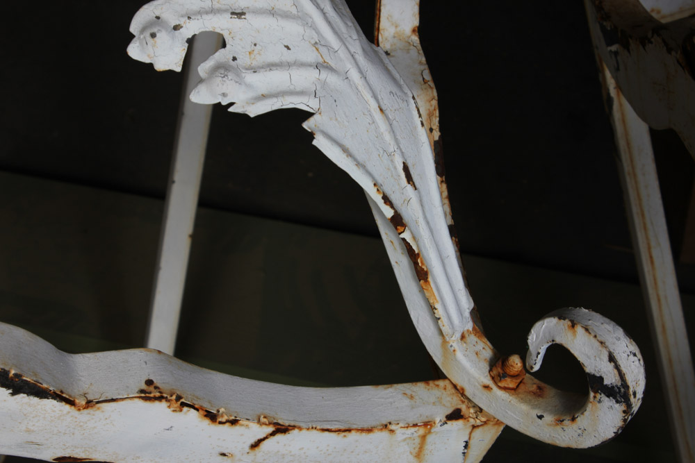 White Cast Iron Chandelier