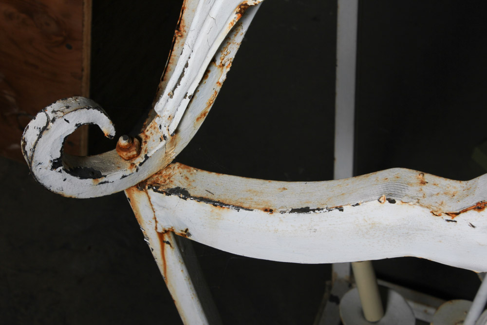 White Cast Iron Chandelier