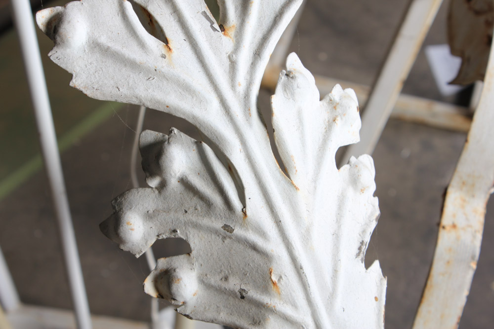 White Cast Iron Chandelier