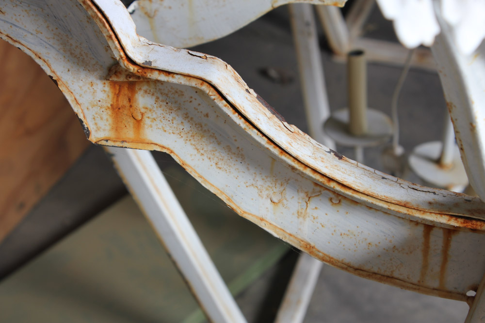 White Cast Iron Chandelier