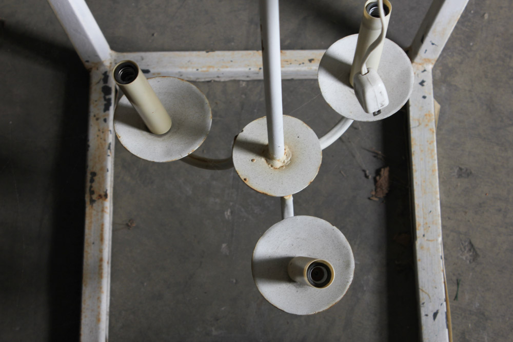 White Cast Iron Chandelier