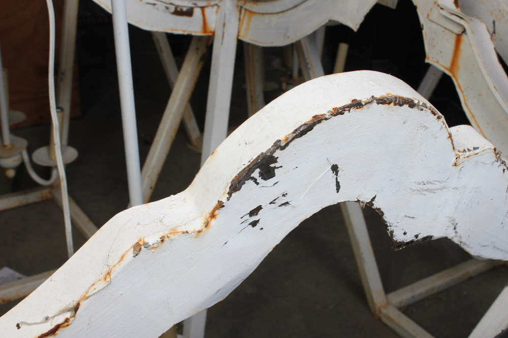 White Cast Iron Lantern Style Chandelier