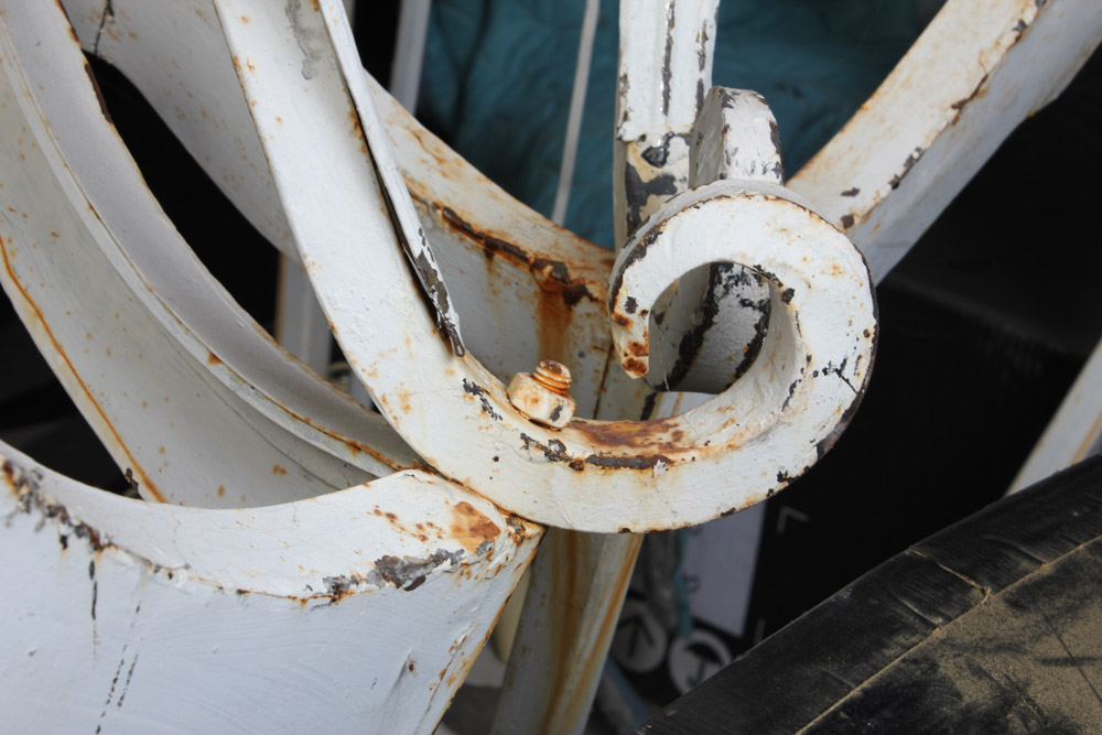 White Cast Iron Lantern Style Chandelier