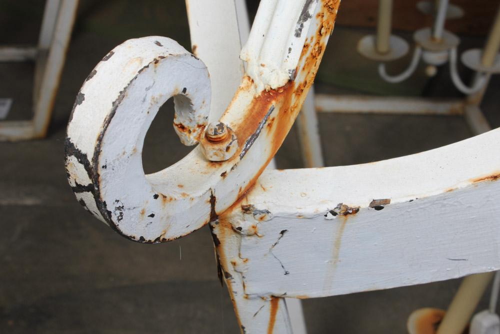 White Cast Iron Lantern Style Chandelier