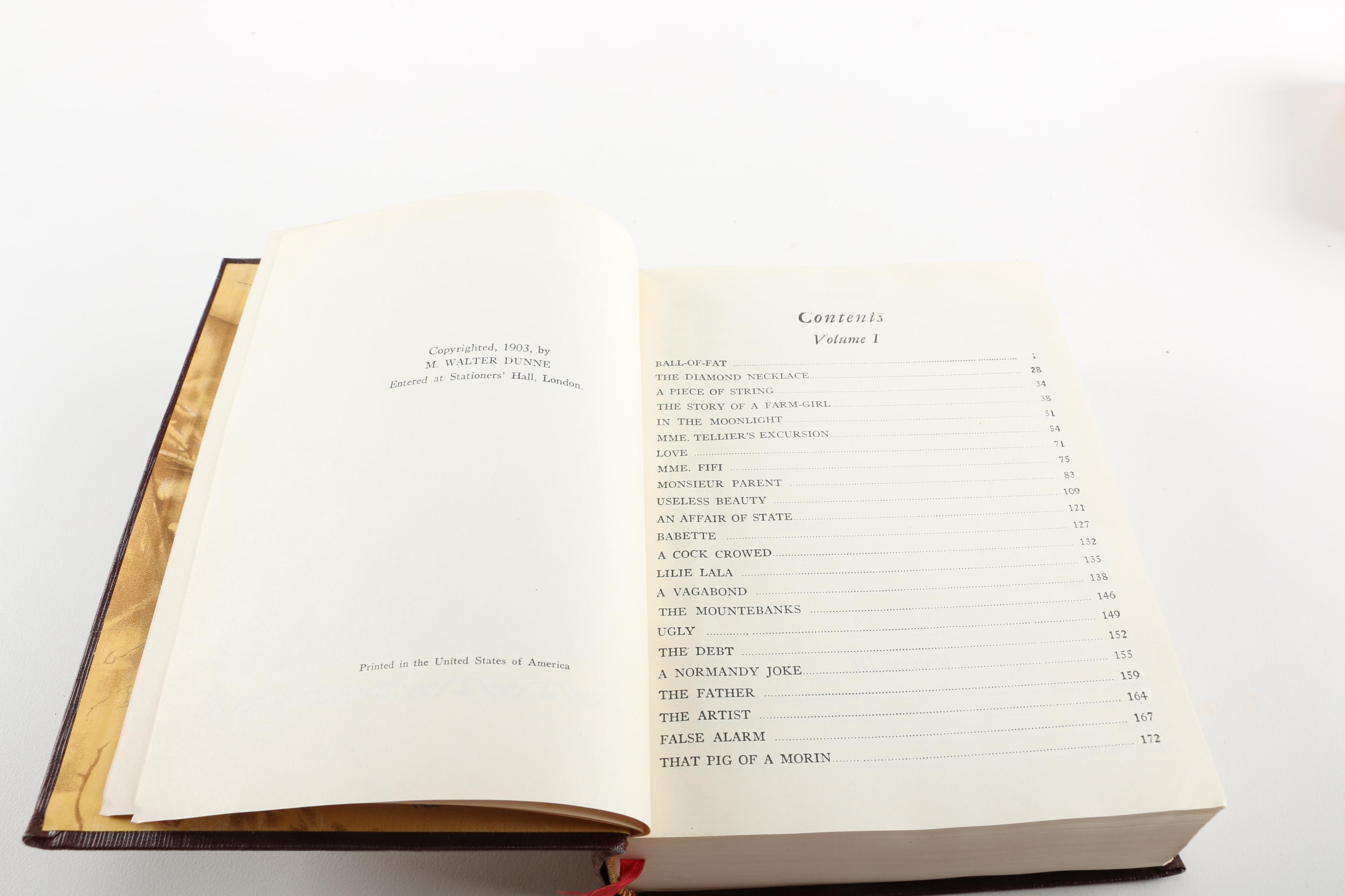 Antique A. Conan Doyle and Guy de Maupassant Works