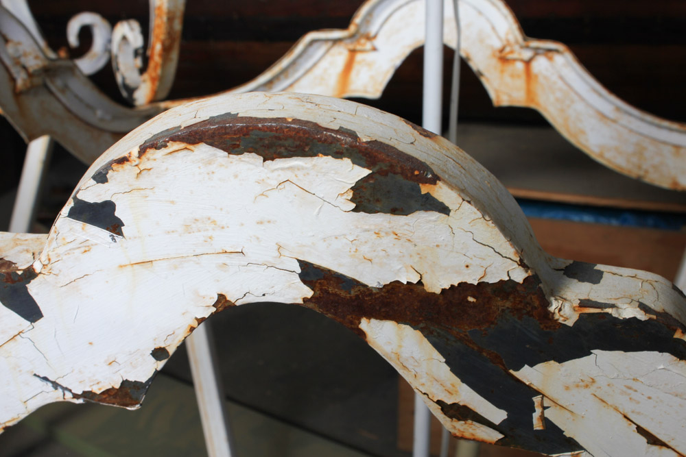 White Cast Iron Lantern Style Chandelier