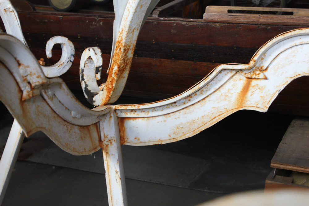 White Cast Iron Lantern Style Chandelier