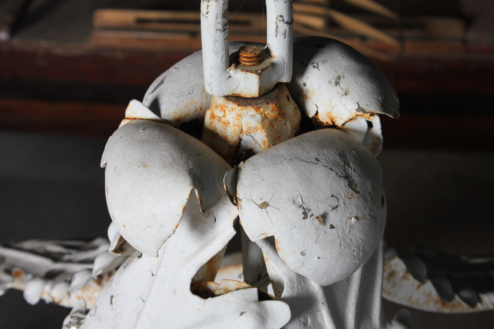 White Cast Iron Lantern Style Chandelier