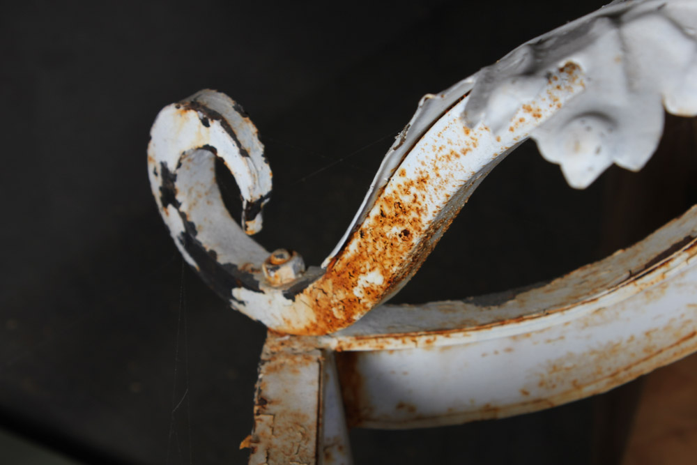 White Cast Iron Lantern Style Chandelier