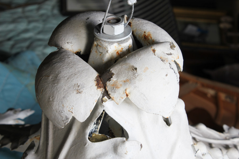 White Cast Iron Light Fixture