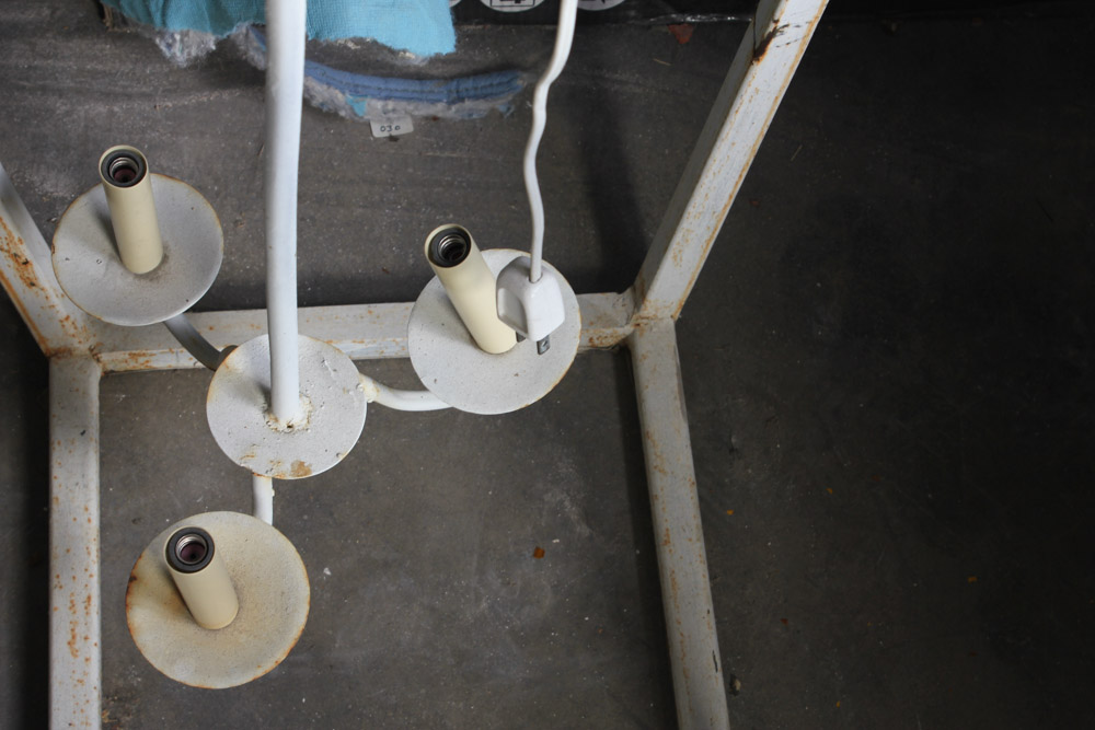 White Cast Iron Light Fixture